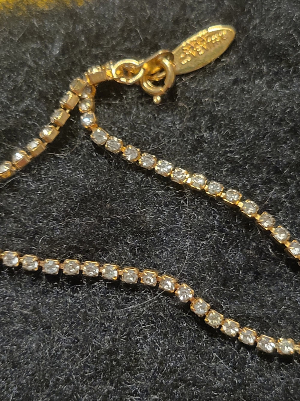 Sarah Covenrty Gold Tennis Bracelet with Clear Stones